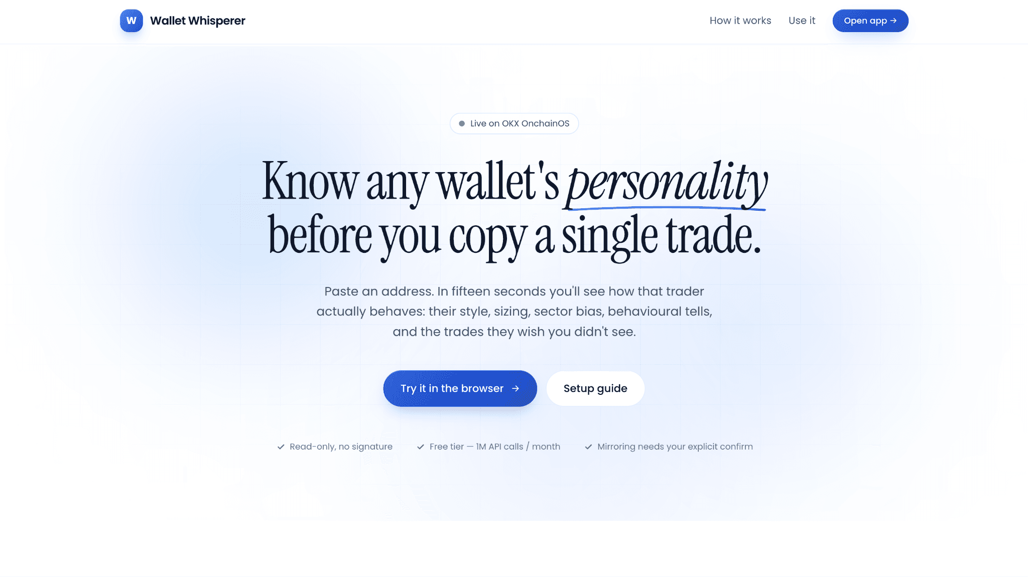 Wallet Whisperer — agent built on X-Agent